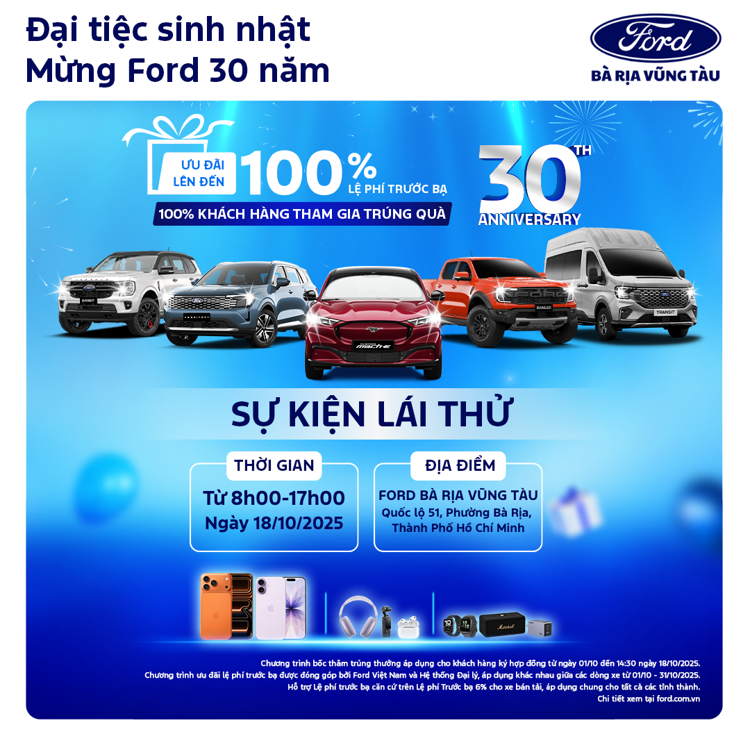 ĐẠI TIỆC SINH NHẬT MỪNG FORD 30 NĂM